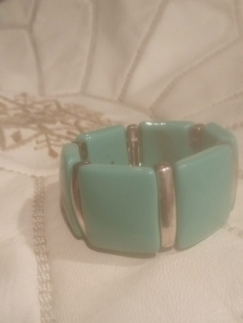 Turquoise Stretch Tile Bracelet - Women Jewelry